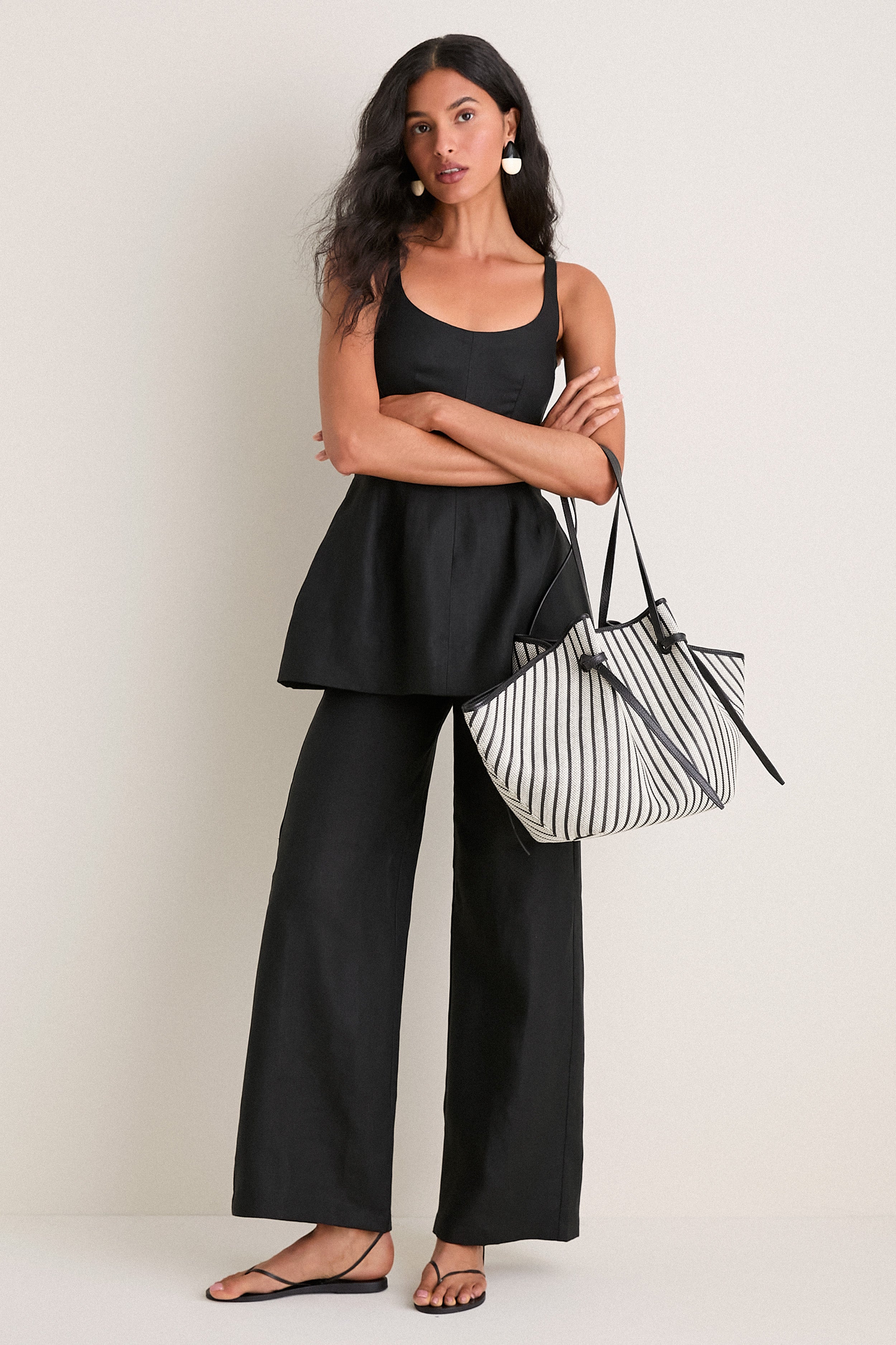 Striped Large Mochi Bag