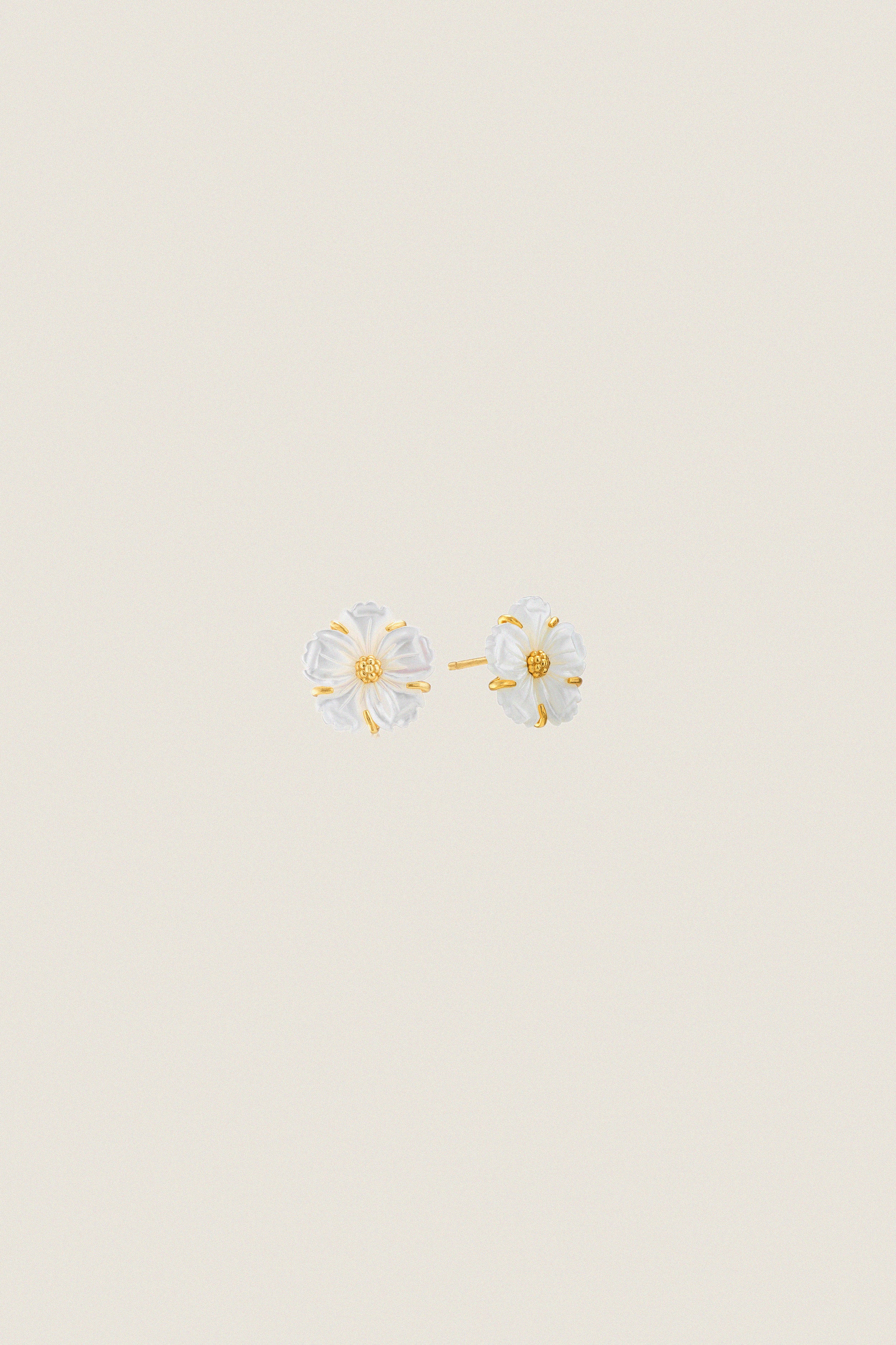 Mother of Pearl Meadow Garden Petite Stud Earrings