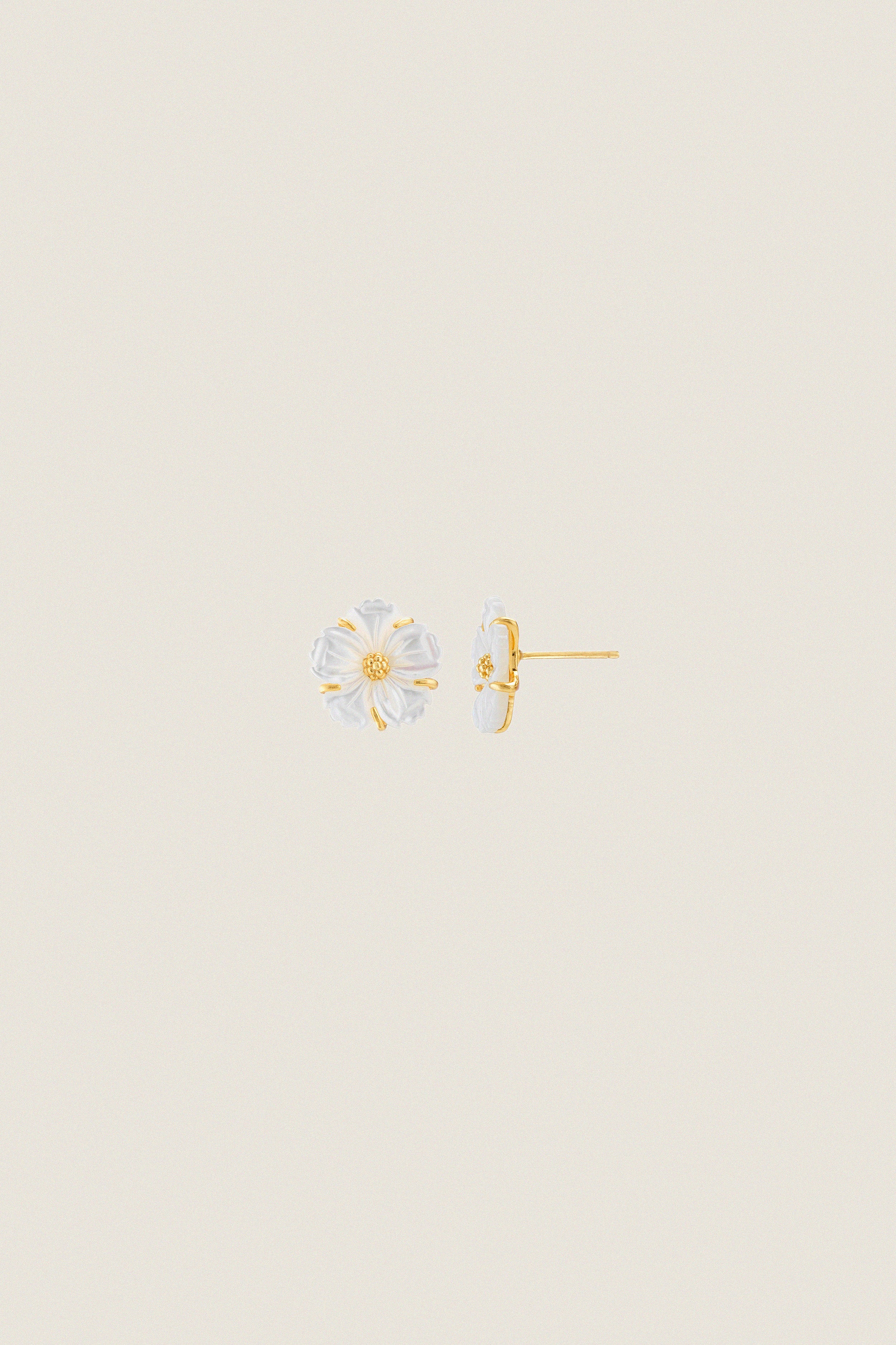 Mother of Pearl Meadow Garden Petite Stud Earrings