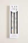Lilac Floral Hand Painted Taper Candles (Set of 2)