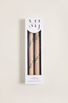 Ivory Climbing Vines Hand Painted Taper Candles (Set of 2)