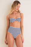 Marine Even Stripe Balconette Underwire Bikini Top