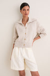 Oat Marl Sailor Cardigan