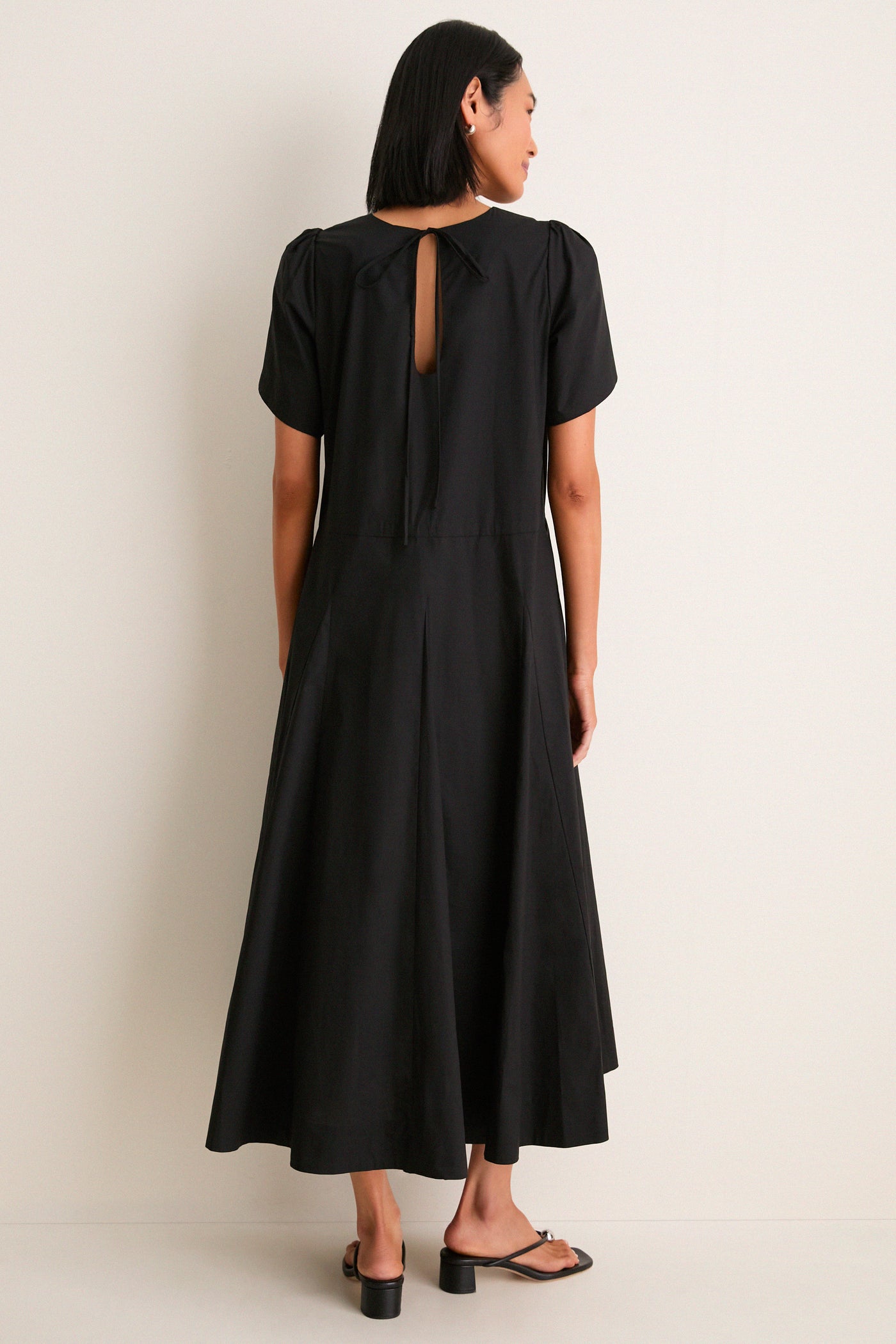 Black Puff Sleeve Lindy Maxi Dress