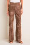 Cocoa Dot Stretch Jacquard Sabrina Pant