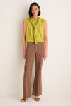 Cocoa Dot Stretch Jacquard Sabrina Pant