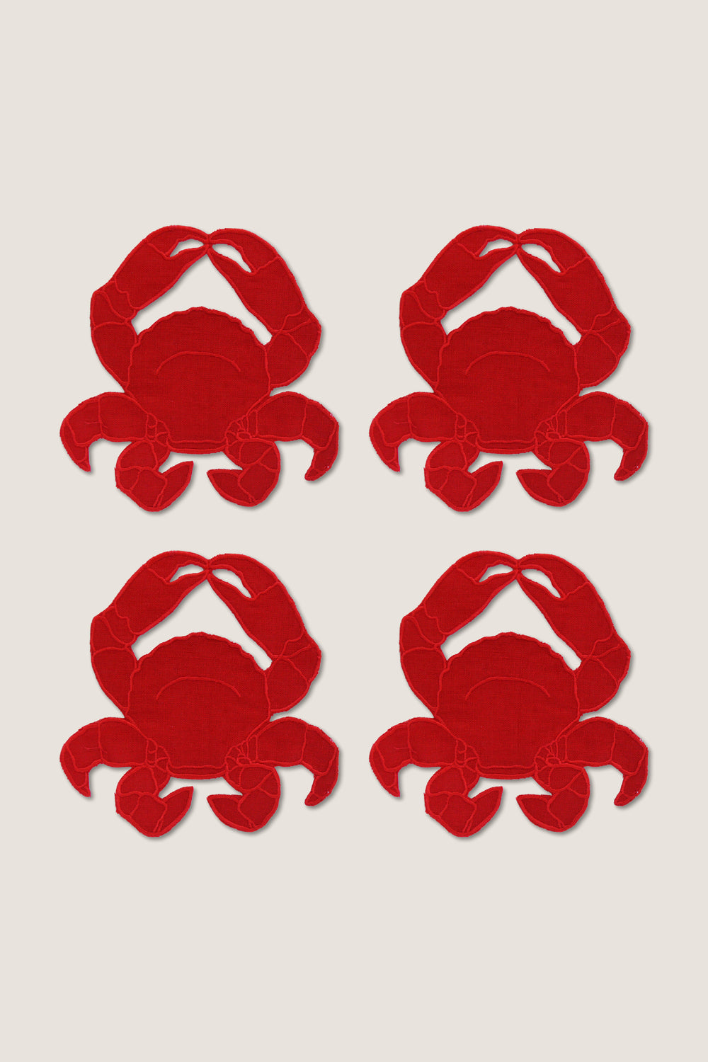 Crab Cocktail Napkins (Set of 4)