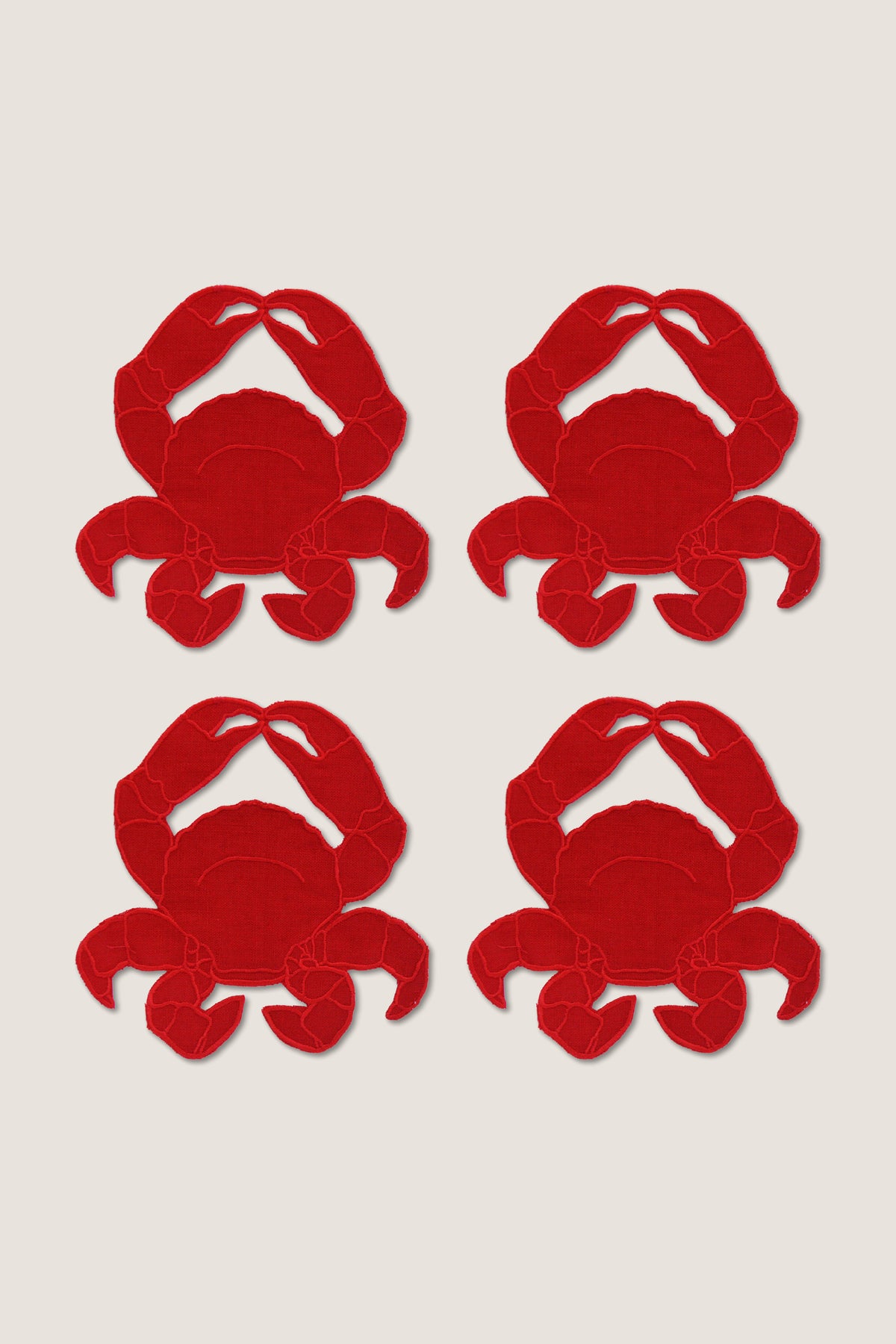 Crab Cocktail Napkins (Set of 4)