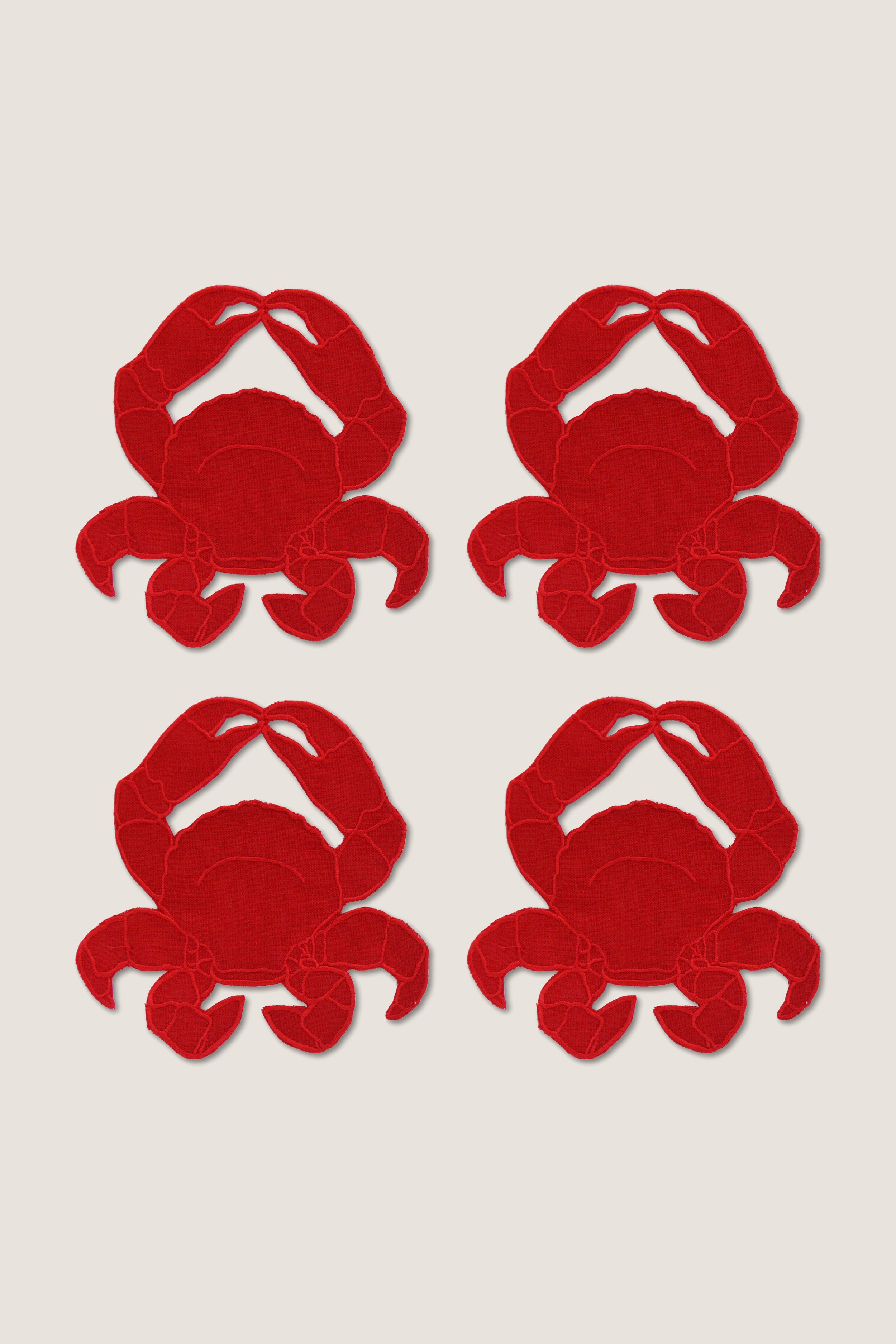 Crab Cocktail Napkins (Set of 4)