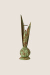 Verdigris Hand Crafted Bulb and Leaf Vase