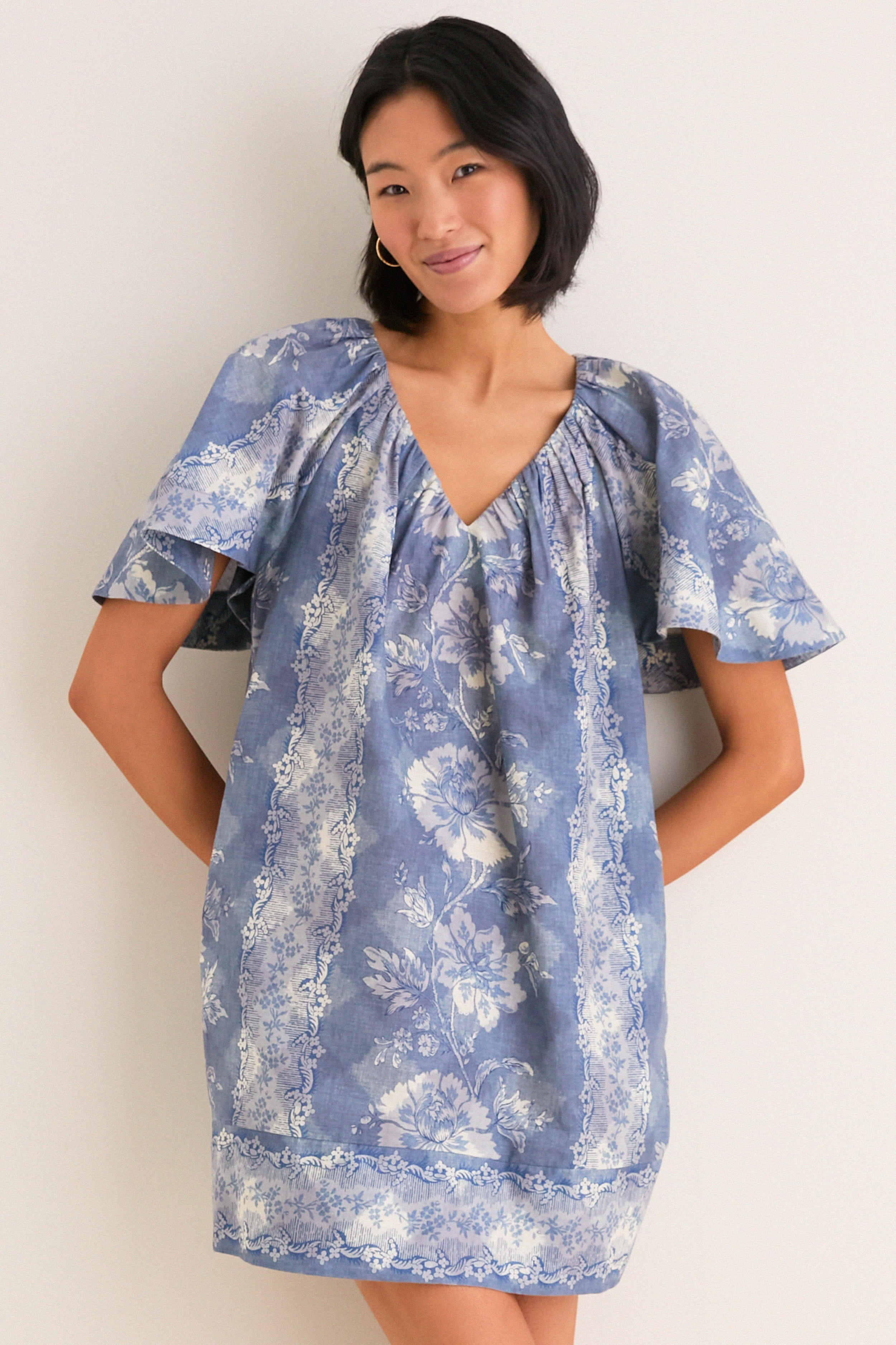 mocha cotton gingham finn dress Tuckernuck