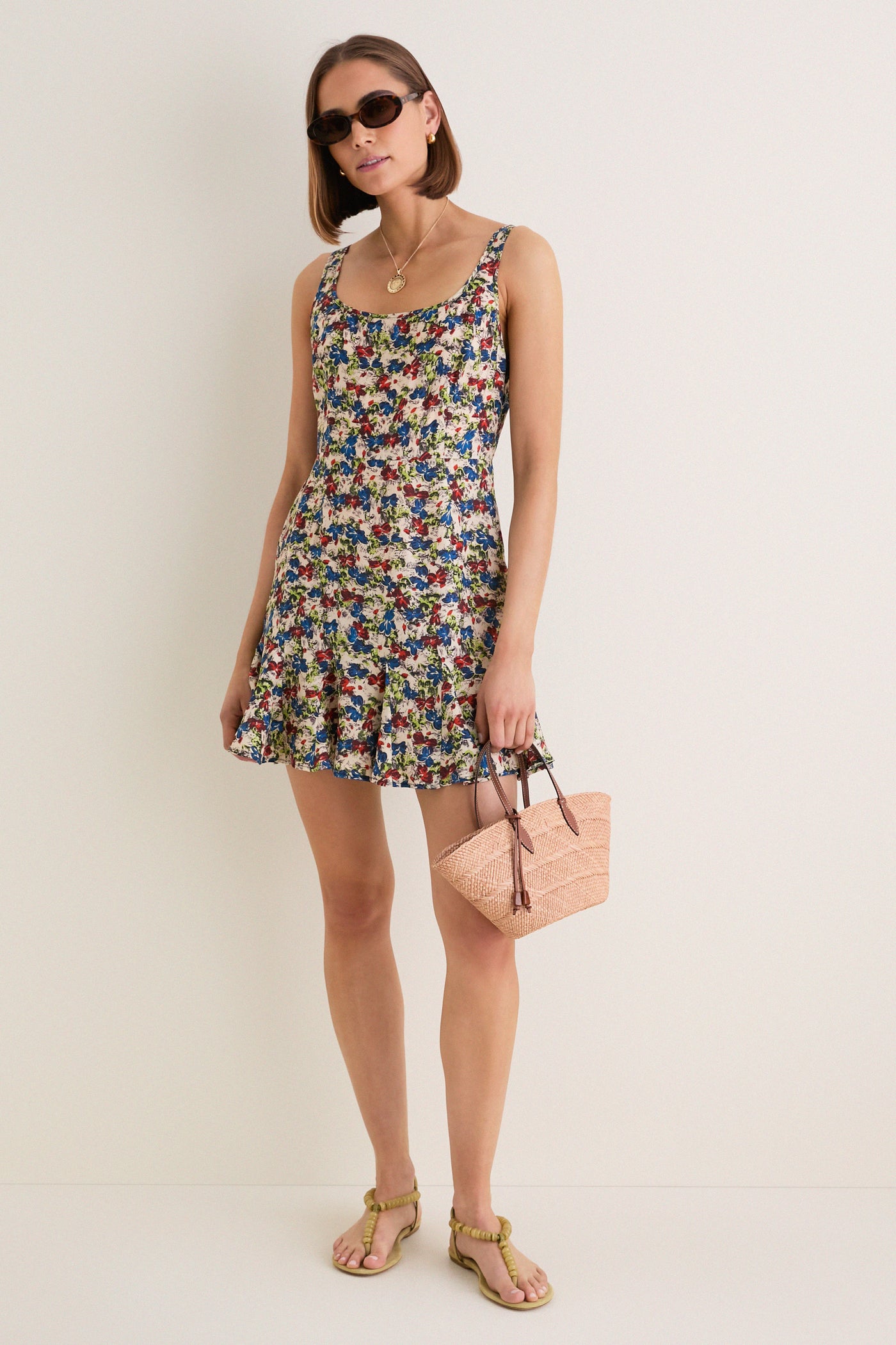 mini ditsy dress Ditsy Floral Smocked Mini Dress
