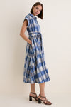 Beckett Navy Belted Shirt Dress