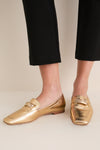 Gilded Gold Metallic Grain Ceylon Loafers