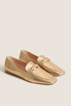 Gilded Gold Metallic Grain Ceylon Loafers