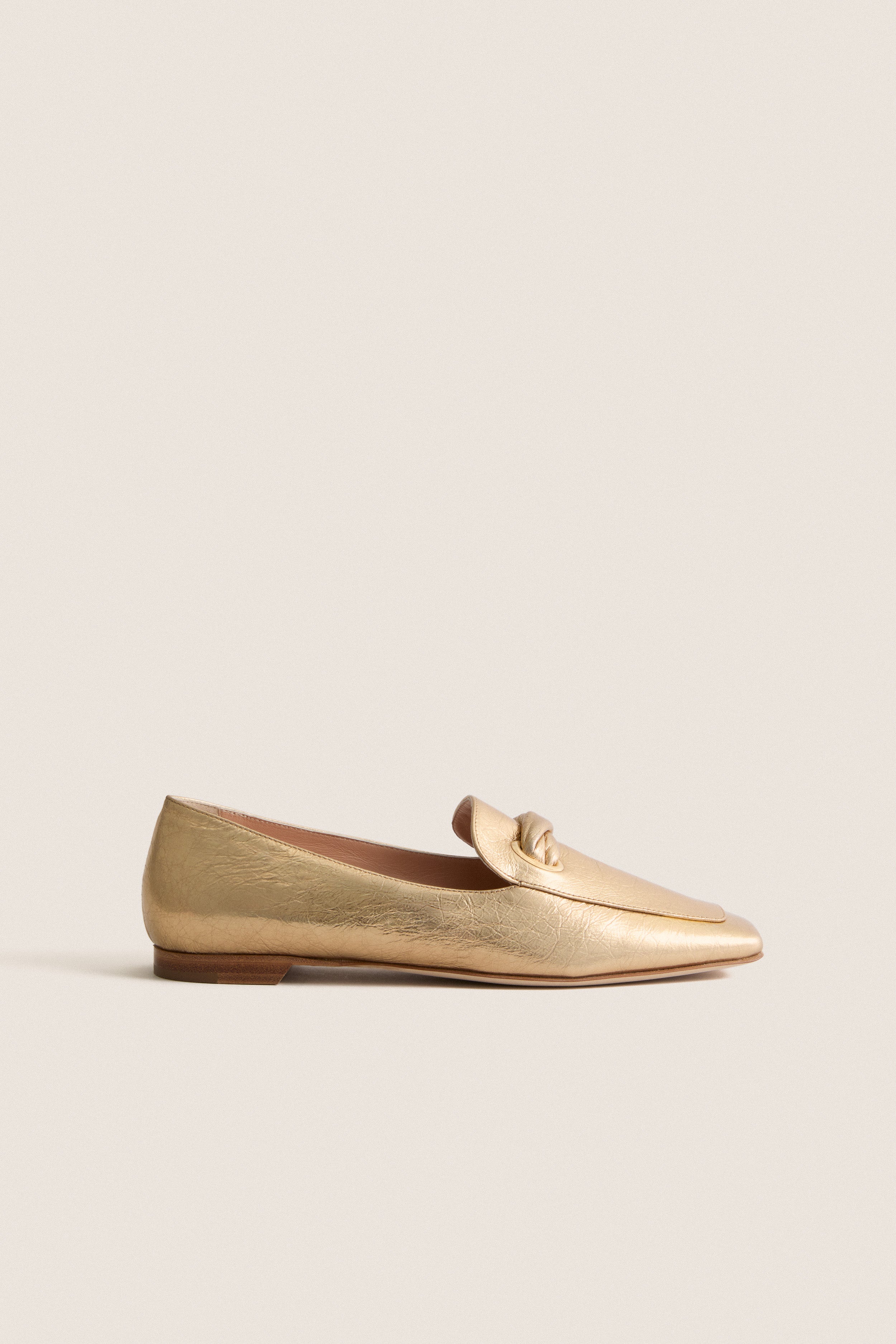 Gilded Gold Metallic Grain Ceylon Loafers