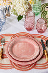 Coral Berry and Thread Melamine Dinner Plate (Set of 4)