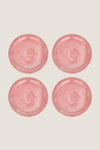 Coral Berry and Thread Melamine Dinner Plate (Set of 4)