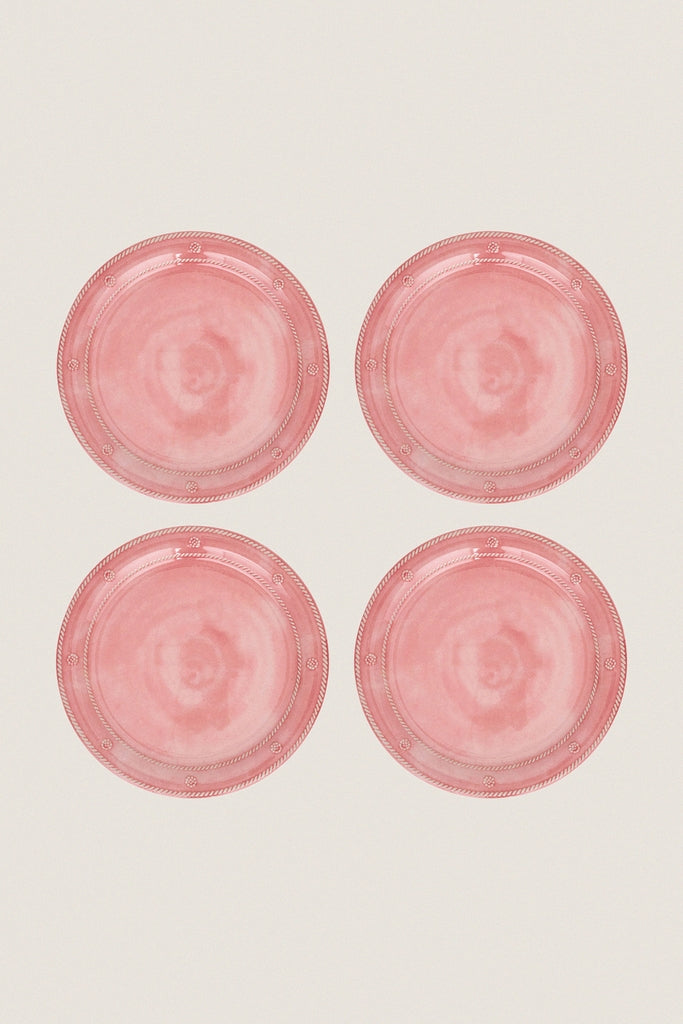 Coral Berry and Thread Melamine Dinner Plate (Set of 4)