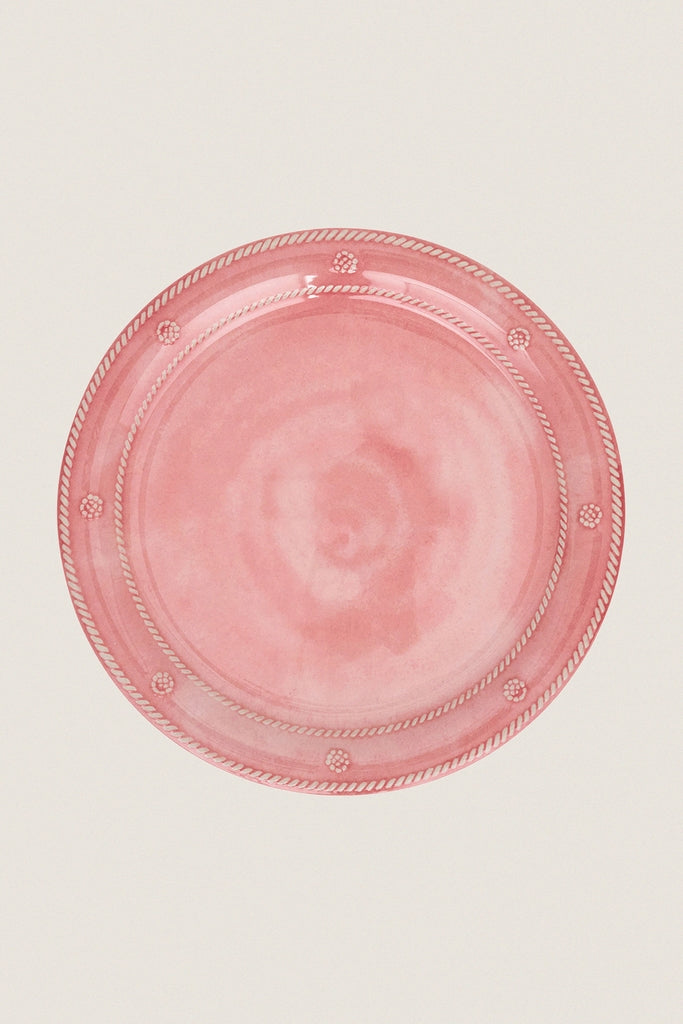 Coral Berry and Thread Melamine Dinner Plate (Set of 4)