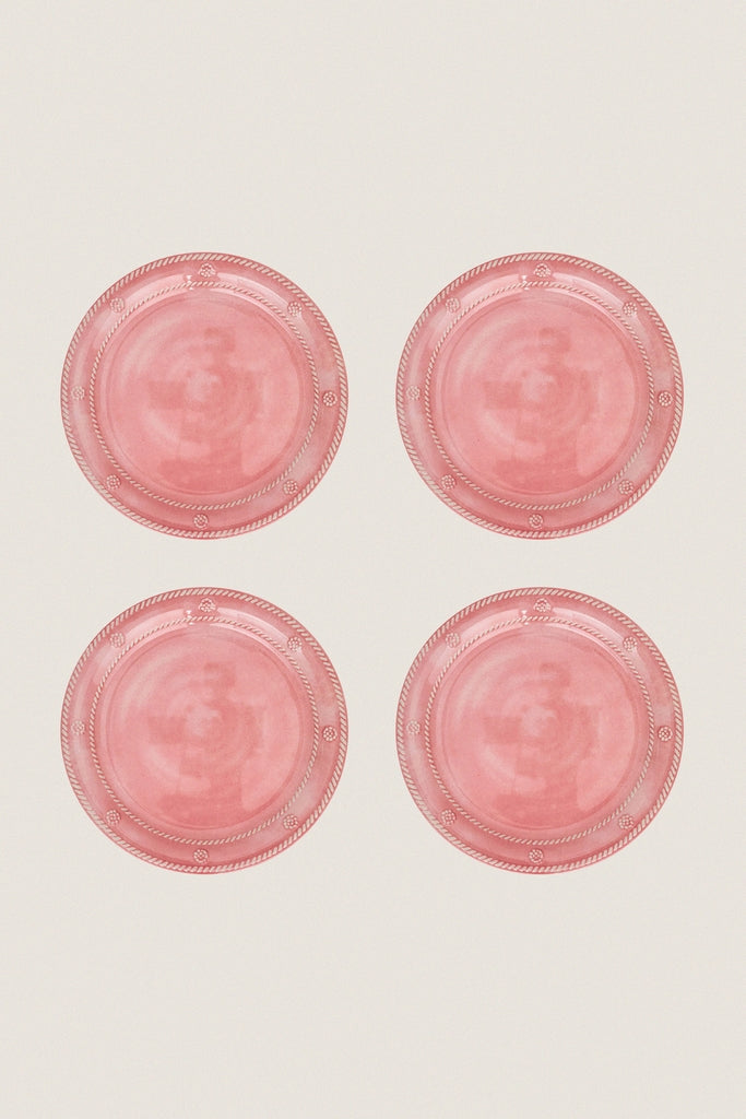 Coral Berry and Thread Melamine Salad Plate (Set of 4)