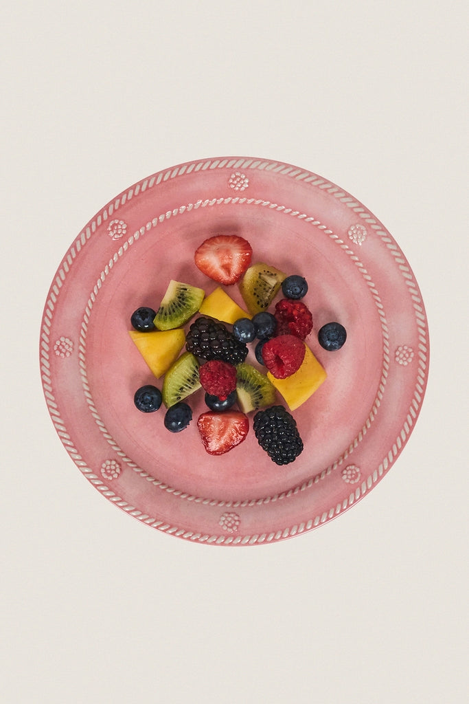 Coral Berry and Thread Melamine Salad Plate (Set of 4)