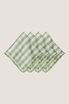 Seagrass Gingham Ruffle Napkin (Set of 4)