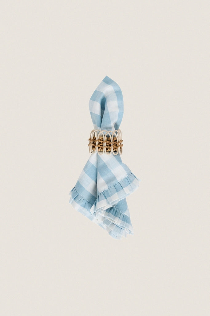 Ocean Gingham Ruffle Napkin (Set of 4)