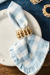 Ocean Gingham Ruffle Napkin (Set of 4)