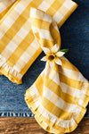 Sunshine Gingham Ruffle Napkin (Set of 4)