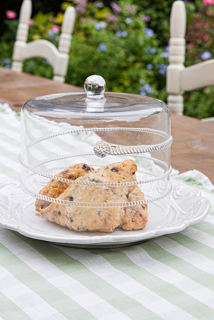 Seagrass Gingham Ruffle Table Runner