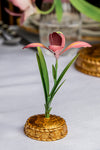 Pink Meadow Walk Iris Place Card Holder