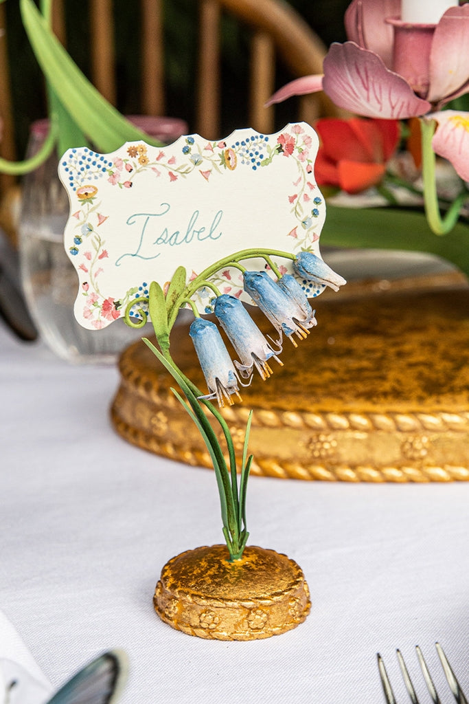 Chambray Meadow Walk Bluebell Place Card Holder