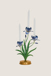Chambray Meadow Walk Iris 14" Centerpiece Candelabra
