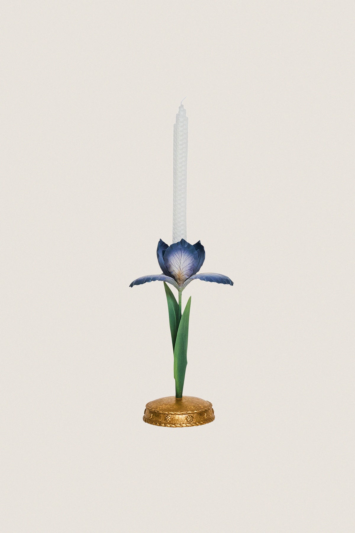 Chambray Meadow Walk Iris 9" Candlestick