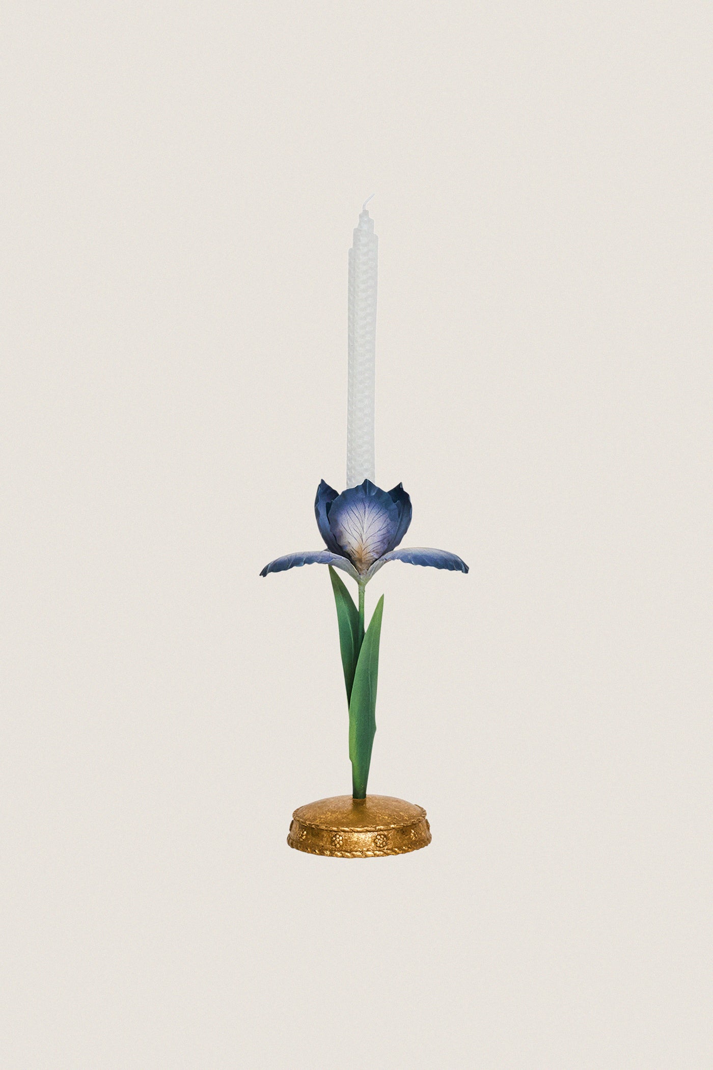 Chambray Meadow Walk Iris 9" Candlestick
