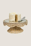 Whitewash Provence Rattan Cake Stand