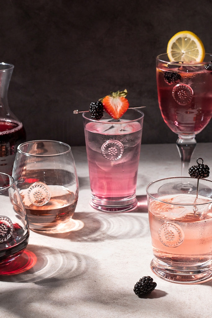 Berry and Thread Highball Glass