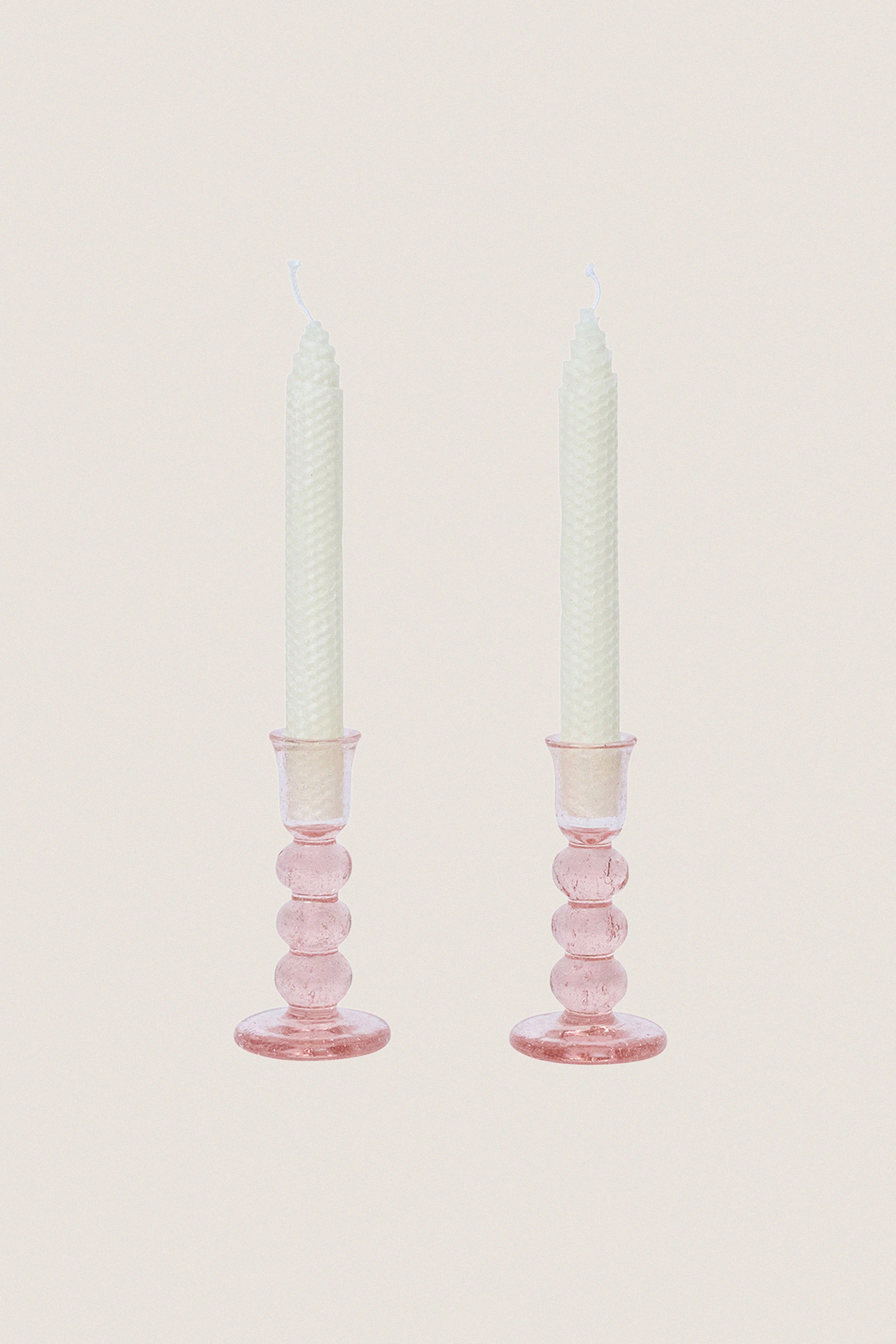 Blush Provence 5" Candlestick Set of 2