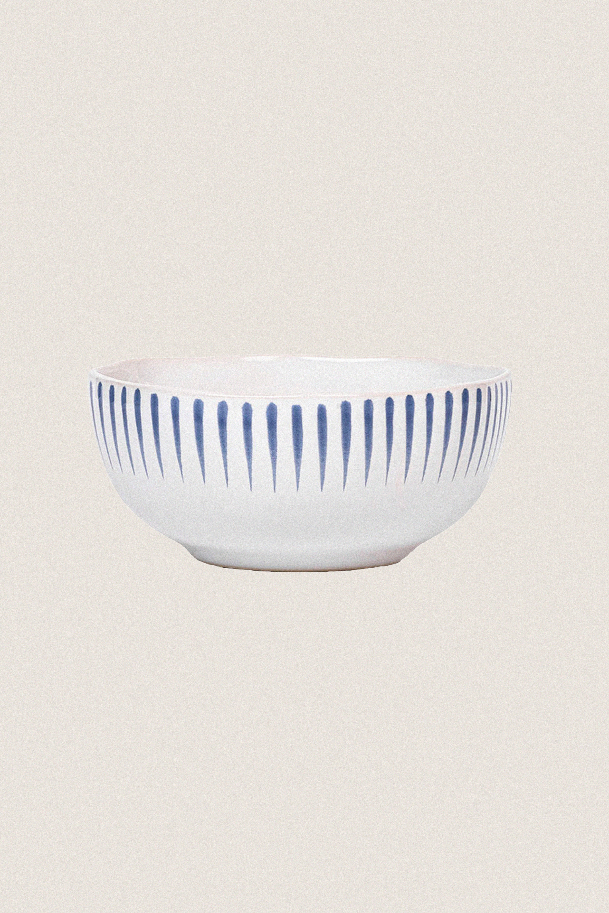 Delft Blue Sitio Stripe Cereal/Ice Cream Bowl