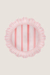 Coral Cabana Stripe Melamine Dinner Plate Set of 4