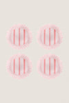Coral Cabana Stripe Melamine Dessert Salad Plate Set of 4