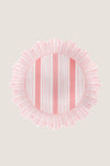 Coral Cabana Stripe Melamine Dessert Salad Plate Set of 4
