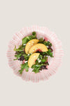 Coral Cabana Stripe Melamine Dessert Salad Plate Set of 4