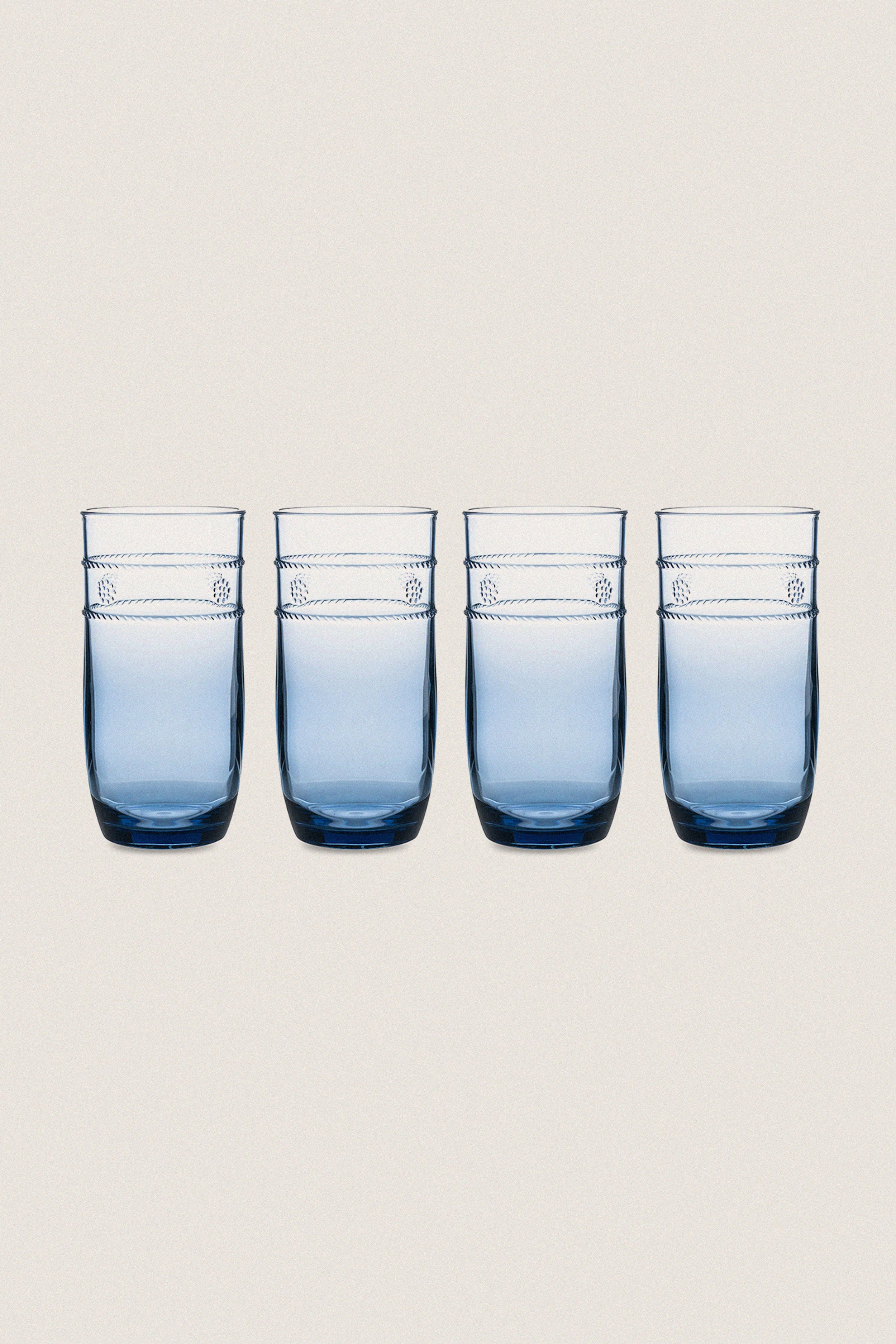 Blue Isabella Acrylic Large Tumbler Set of 4