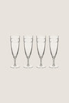 Isabella Acrylic Flute Set of 4