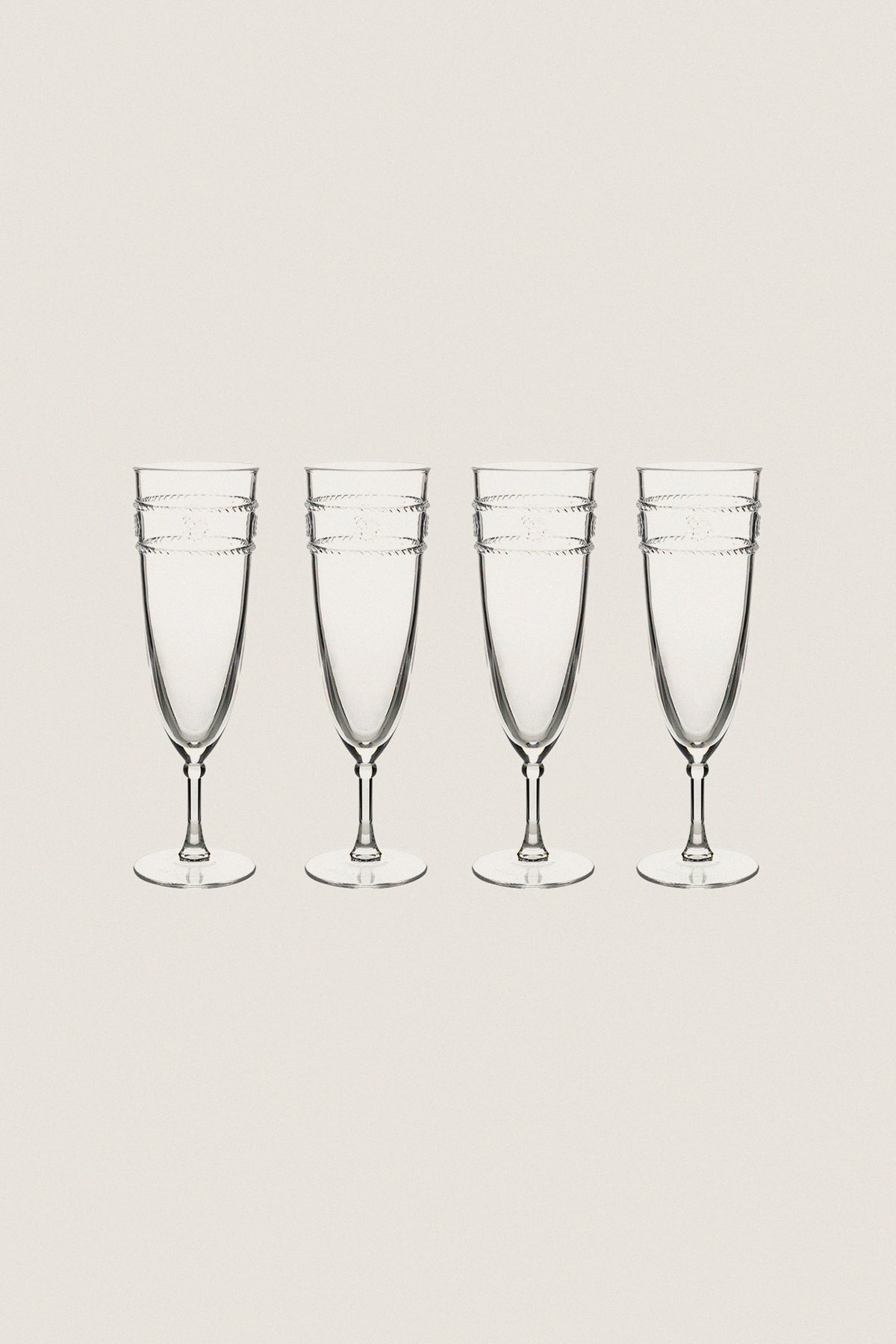 Isabella Acrylic Flute Set of 4