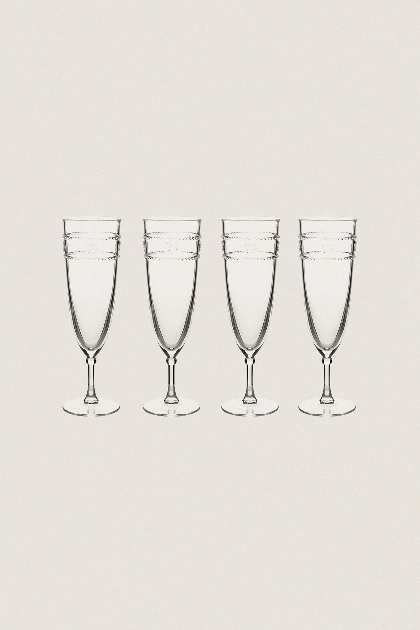 Isabella Acrylic Flute Set of 4