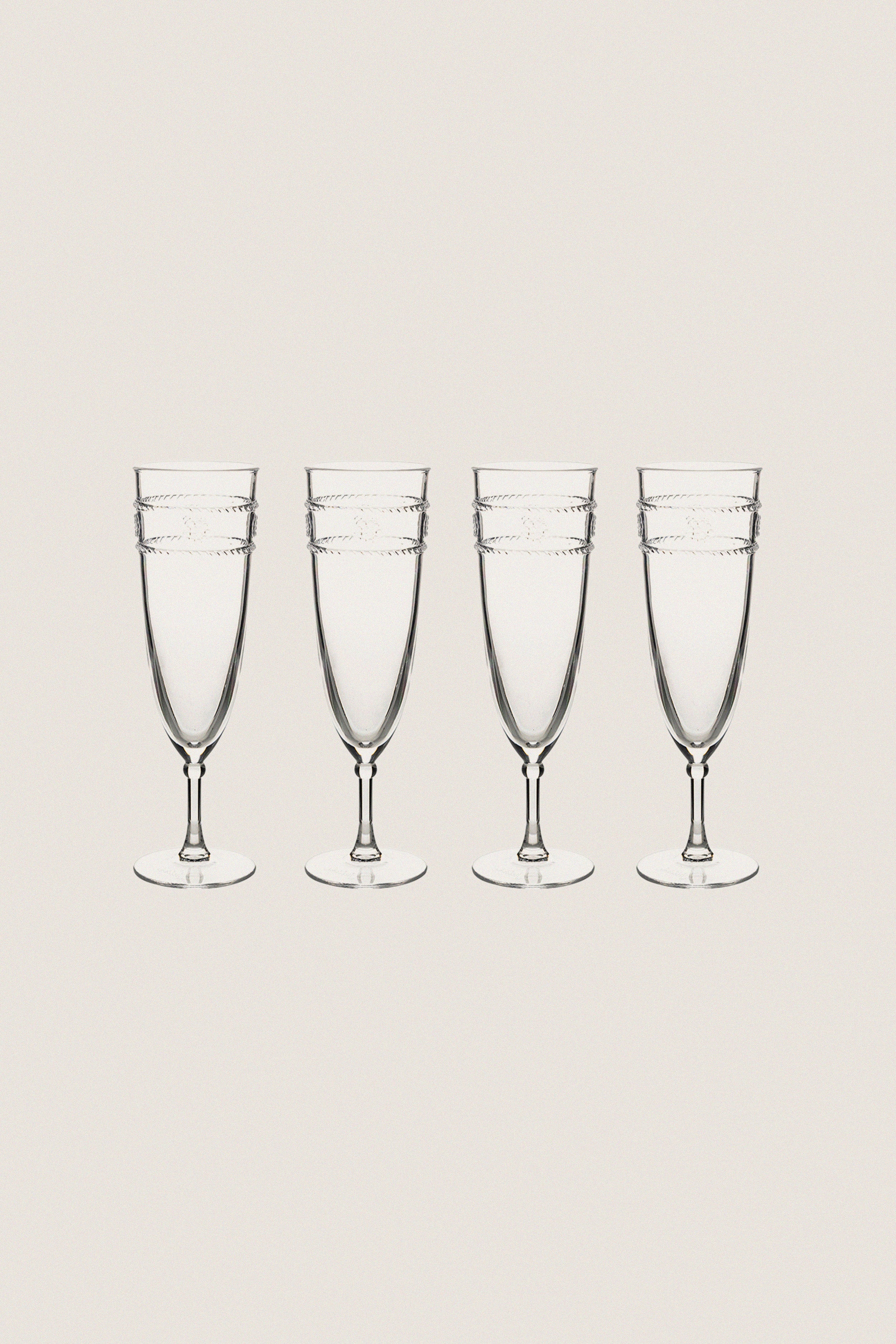 Isabella Acrylic Flute Set of 4