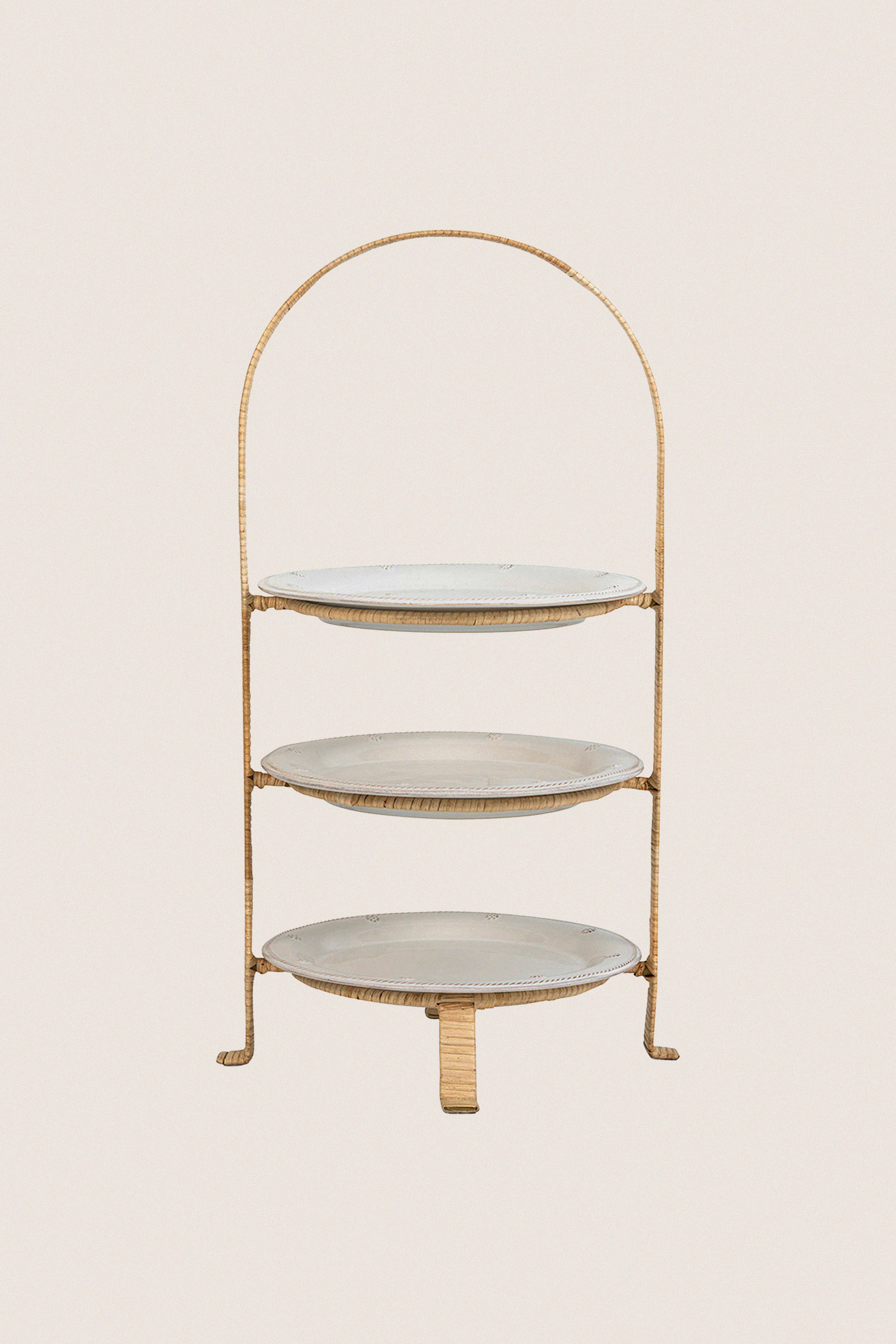 Provence Rattan Triple Tiered Server